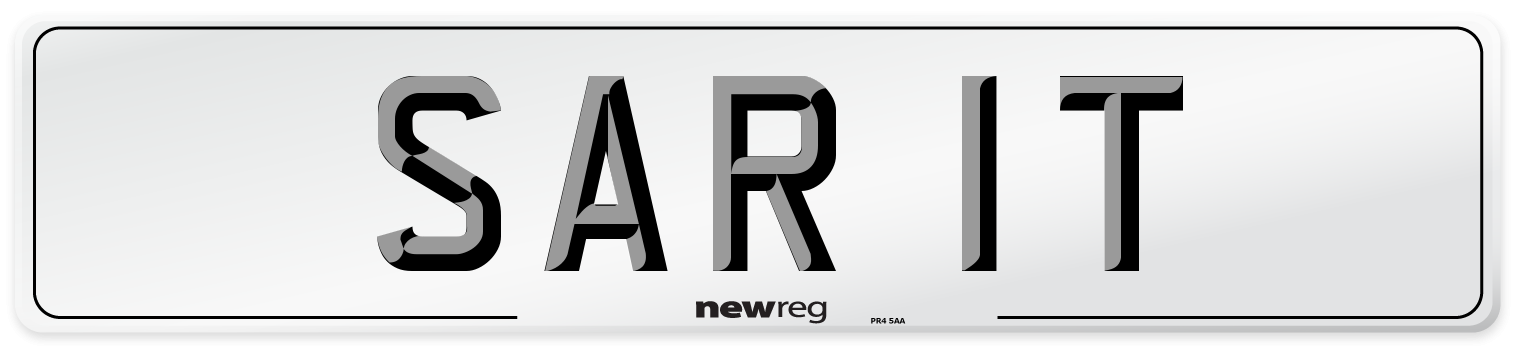 SAR 1T Number Plate from New Reg